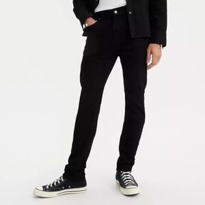 Levi's 510 Skinny Fit Black Jeans Mens Size W36 x L33 Stretch Denim Casual AS IS